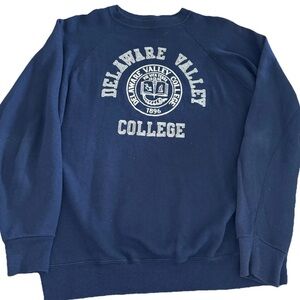 Vintage 70s Delaware Valley College Hoodie Sweatshirt 
50-50 USA made
